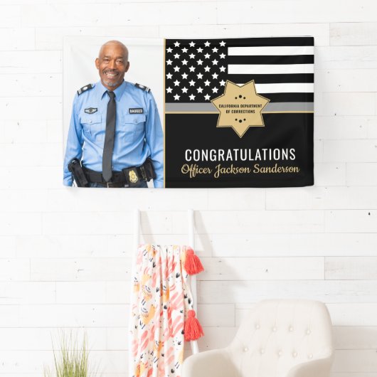 修正オフィサー退職シルバーラインの写真 横断幕 (インサイチュ)