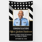 修正オフィサー退職シルバーラインの写真 横断幕 (縦)