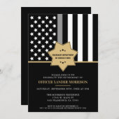 修正オフィサー銀線退職パーティー 招待状 (正面/裏面)