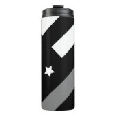 修正オフィサー黒いグレーのフラグ熱タンブル タンブラー (正面)