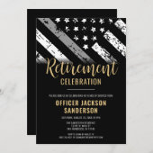 修正役員退職金薄銀線 招待状 (正面/裏面)