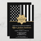 修正役員退職金薄銀線 招待状 (正面/裏面)