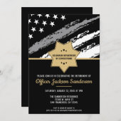 修正役員退職金薄銀線 招待状 (正面/裏面)