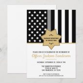 修正役員退職金薄銀線 招待状 (正面/裏面)