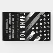 修正役員退職金薄銀線 横断幕 (横)