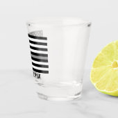 修正用細い灰色の線アメリカのフラグ名の追加 ショットグラス (右)