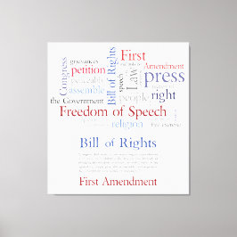 修正第1条 – 言論の自由 キャンバスプリント