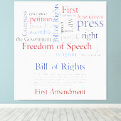 修正第1条 – 言論の自由 キャンバスプリント (インサイチュ (ウッドフロア))