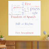 修正第1条 – 言論の自由 キャンバスプリント (インサイチュ (リビング))