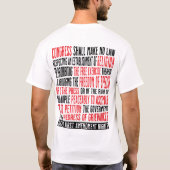 修正第1条 言論の自由 Tシャツ (裏面)