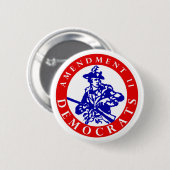 修正II民主党員のロゴ2.25"ボタン 缶バッジ (正面&裏面)