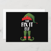 修正It小妖精や小人ファミリーマッチンググループクリスマス 招待状 (正面/裏面)