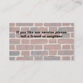 修理される名刺を改造します 名刺 (裏面)