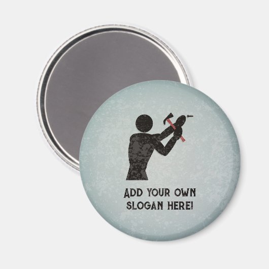 修理ガイ、Handyman、DIYキング – に文字をおもしろい追加 マグネット (正面/裏面)