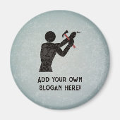 修理ガイ、Handyman、DIYキング – に文字をおもしろい追加 マグネット (正面)