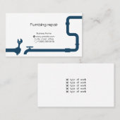 修理サービスと給排水衛生設備配管サービスの名刺 名刺 (正面/裏面)