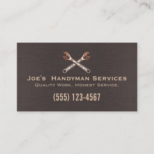 修理サービスの便利屋ホームの改善 名刺 (正面)