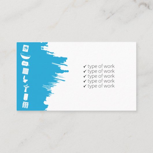 修理サービス給排水衛生設備の名刺 名刺 (裏面)