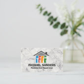 修理サービス | 手のひらツールアイコン 名刺 (スタンド正面)