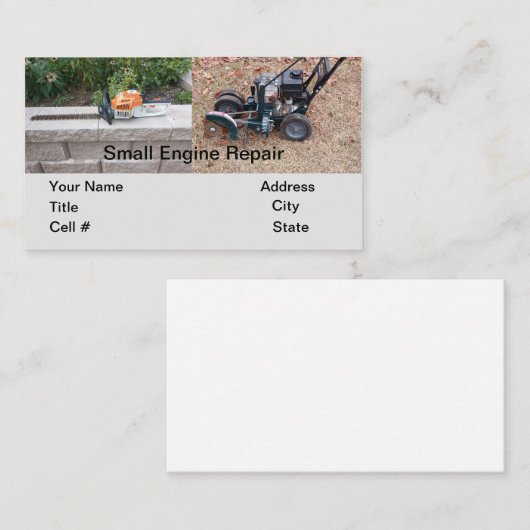 修理ヘッジトリマーエッジガスモーターの固定 名刺 (正面/裏面)