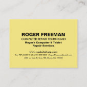 修理人のユーモア私はのでここにいます 名刺 (裏面)