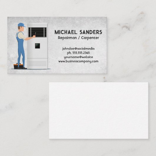修理作業員の作業機器 名刺 (正面/裏面)