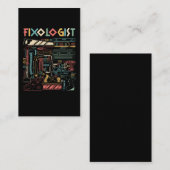 修理工おもしろいパパ職人夫カラフル 名刺 (正面/裏面)