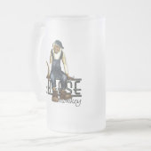 修理工の整備士のユーモアのあるなビールのジョッキ フロストグラスビールジョッキ (正面左)