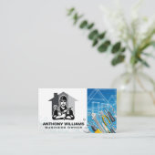 修理工 | 大工の道具 | ブループリント 名刺 (スタンド正面)