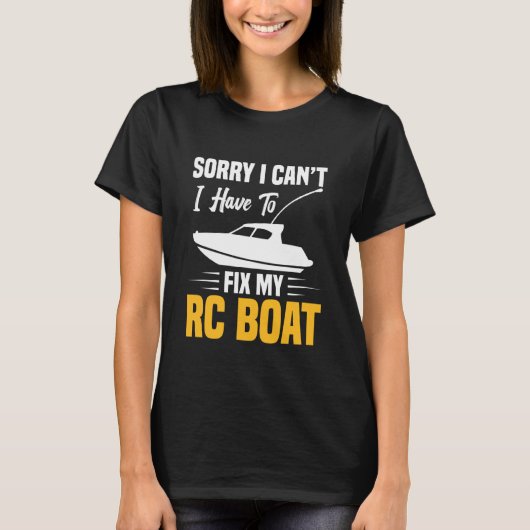 修理必須電動ラジコン ボート RCモデル Tシャツ (正面)