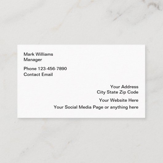 修理最高の車のサービス 名刺 (裏面)