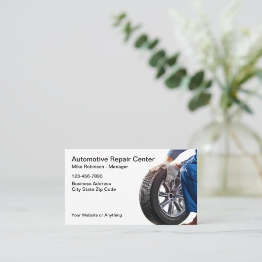 修理車のサービスの名刺 名刺 (スタンド正面)