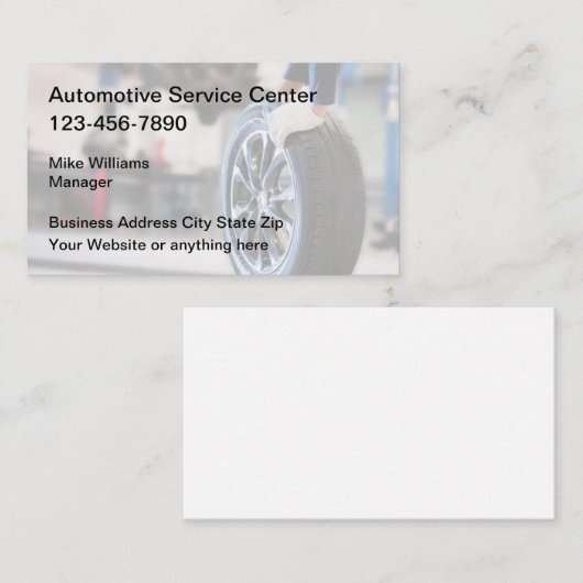 修理車のサービスの名刺 名刺 (正面/裏面)