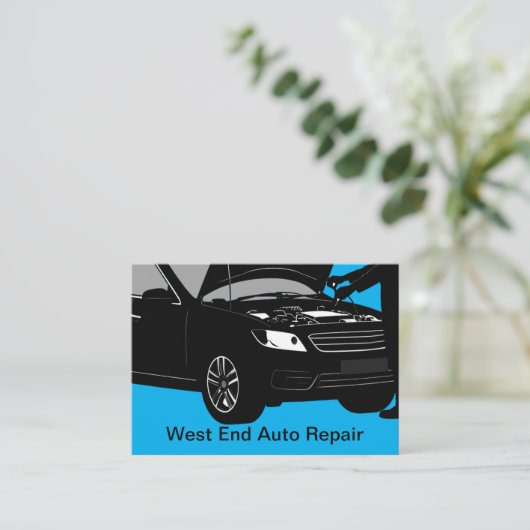 修理車のサービスセンター 名刺 (スタンド正面)