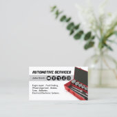 修理車のサービス 名刺 (スタンド正面)