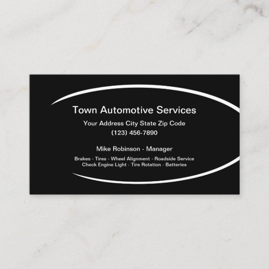 修理車のサービス 名刺 (正面)