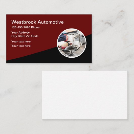 修理車のショップ整備士 名刺 (正面/裏面)
