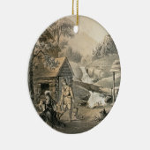 「修繕」に、「Davy Crockett」のstarrのためのポスターサドルを置いて下さい セラミックオーナメント (右)