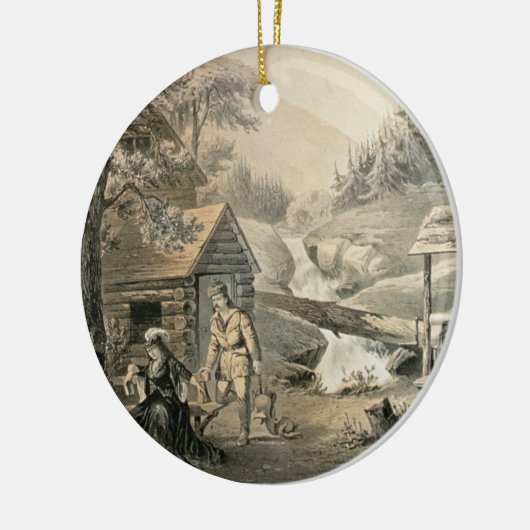 「修繕」に、「Davy Crockett」のstarrのためのポスターサドルを置いて下さい セラミックオーナメント (左)