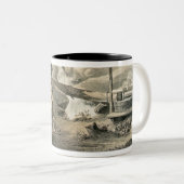 「修繕」に、「Davy Crockett」のstarrのためのポスターサドルを置いて下さい ツートーンマグカップ (正面右)