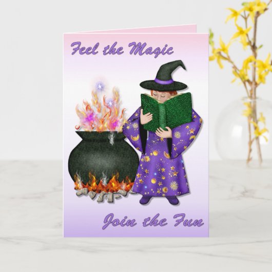 修行中の魔女 カード (黄色い花)