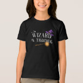 修行中の魔法使い - 家族でハロウィンにマッチ トライブレンドTシャツ (正面)