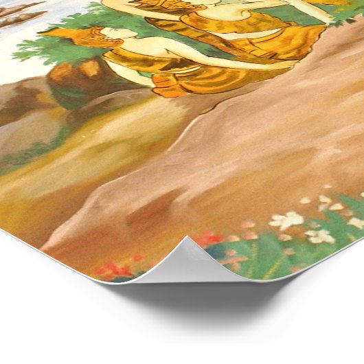 修行菩薩と五人の群れ ポスター (角)