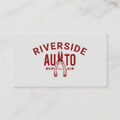 修車の理シンプル用プライヤツール赤と灰色 名刺 (正面)