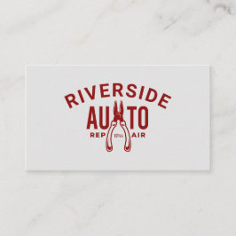 修車の理シンプル用プライヤツール赤と灰色 名刺