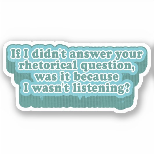 修辞的な問題のおもしろい文法 シール (正面)