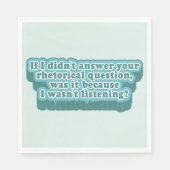 修辞的な問題のおもしろい文法 スタンダードランチョンナプキン (正面)