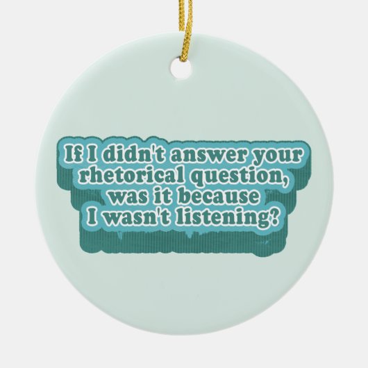 修辞的な問題のおもしろい文法 セラミックオーナメント (正面)