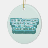 修辞的な問題のおもしろい文法 セラミックオーナメント (左)