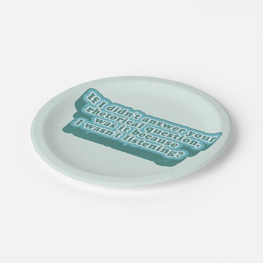 修辞的な問題のおもしろい文法 ペーパープレート (アングル)